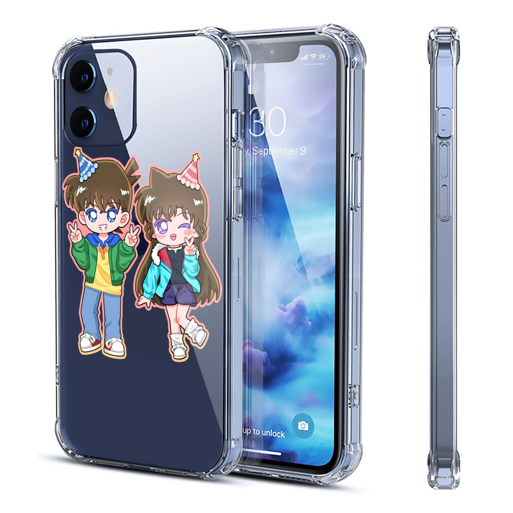 （画像用） 名探偵コナン 毛利 蘭 もうり らん、モーリ ラン Detective Conan Rachel Moore 【iPhone 12シリーズ対応】透明スマホケース（クリアソフトケース）